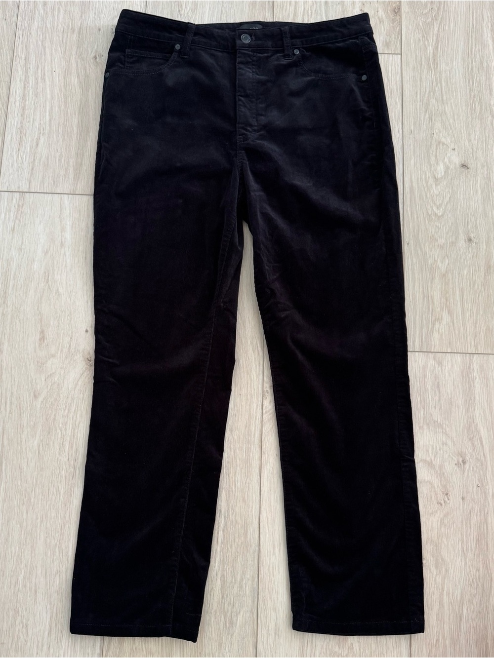 Talbots women’s size 12 black corduroy straight leg pants see description